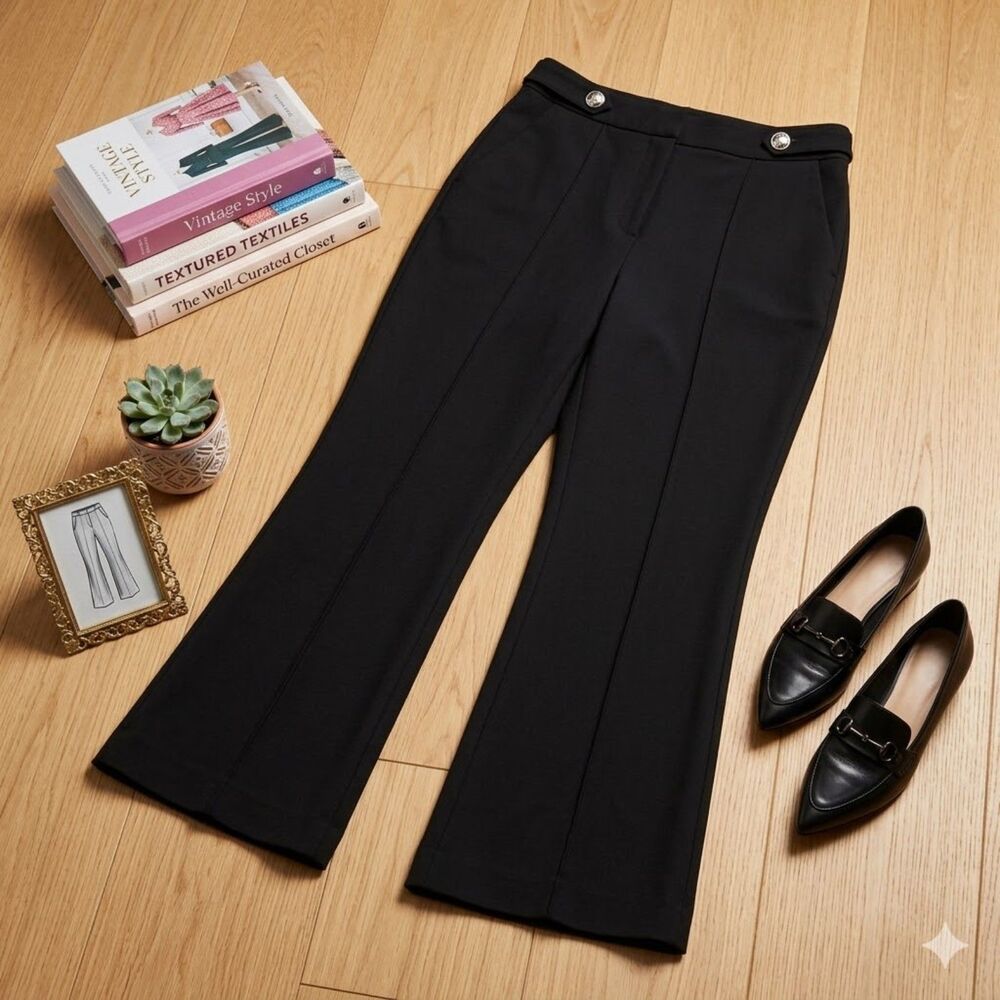 Truth by Republic Black Flare Trousers | Chic High-Rise Pants | Size 8